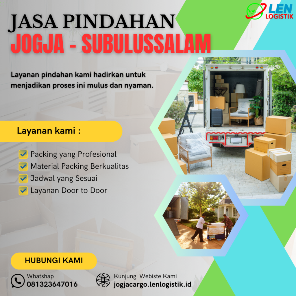jasa pindahan jogja Subulussalam