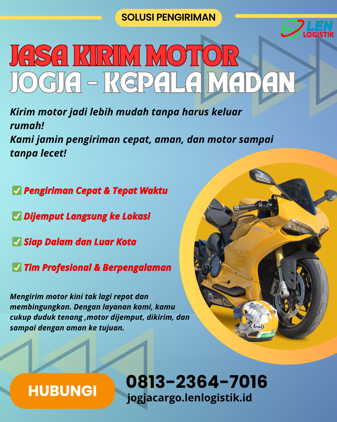 Jasa Kirim Motor Jogja Kepala Madan